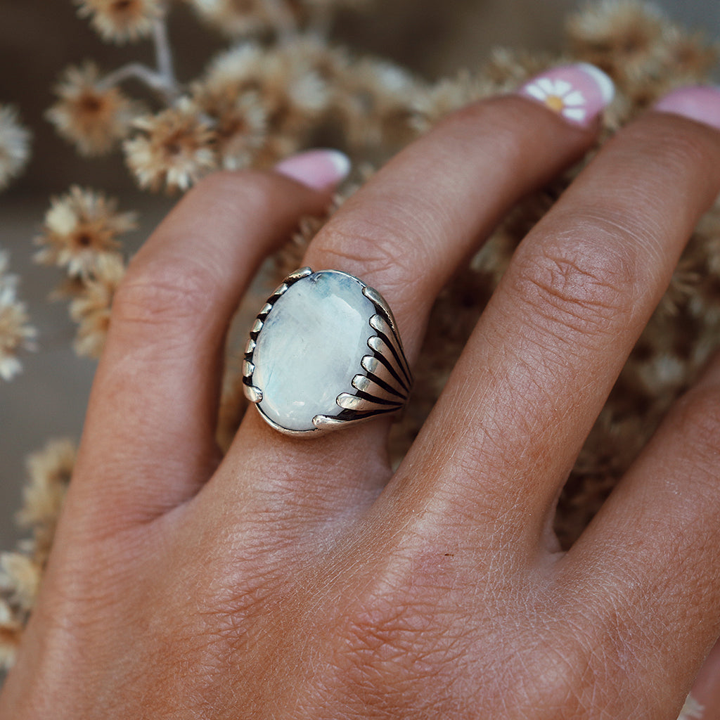 Blossom Ring || Moonstone