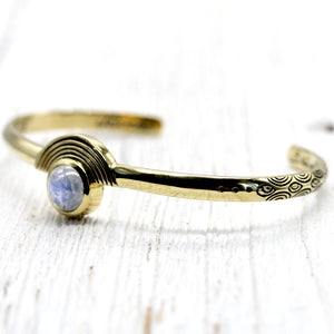 Be Open Cuff || Gold & Moonstone