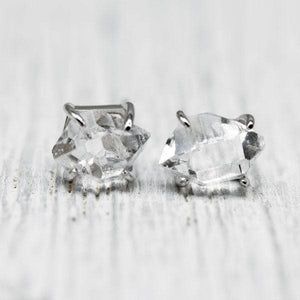Herkimer Diamond Studs :: Silver