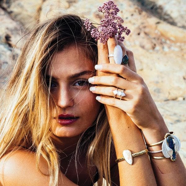 【Bahgsu Jewels】Spirit Rose Quartz Tearリング Spirit Ring || Rose Quartz Tear - Bahgsu
