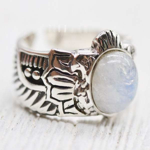 Scarab Ring || Moonstone