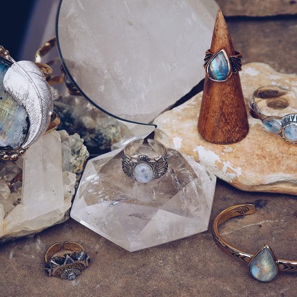 Scarab Ring || Moonstone