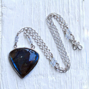 Labradorite Necklace || grand heart