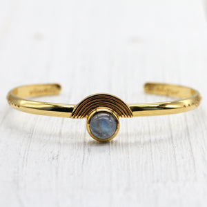 Be Open Cuff || Gold & Moonstone