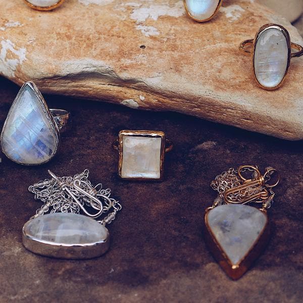 Moonstone Tear Necklace