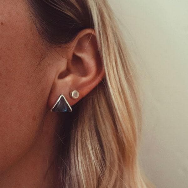 Grand Pyramid Studs :: Turquoise - Bahgsu Jewels