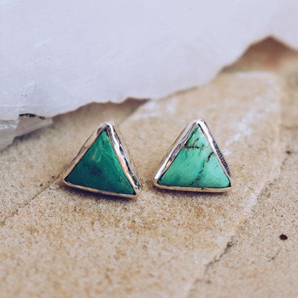 Grand Pyramid Studs :: Turquoise