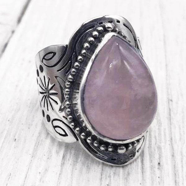 【Bahgsu Jewels】Spirit Rose Quartz Tearリング Spirit Ring || Rose Quartz Tear - Bahgsu