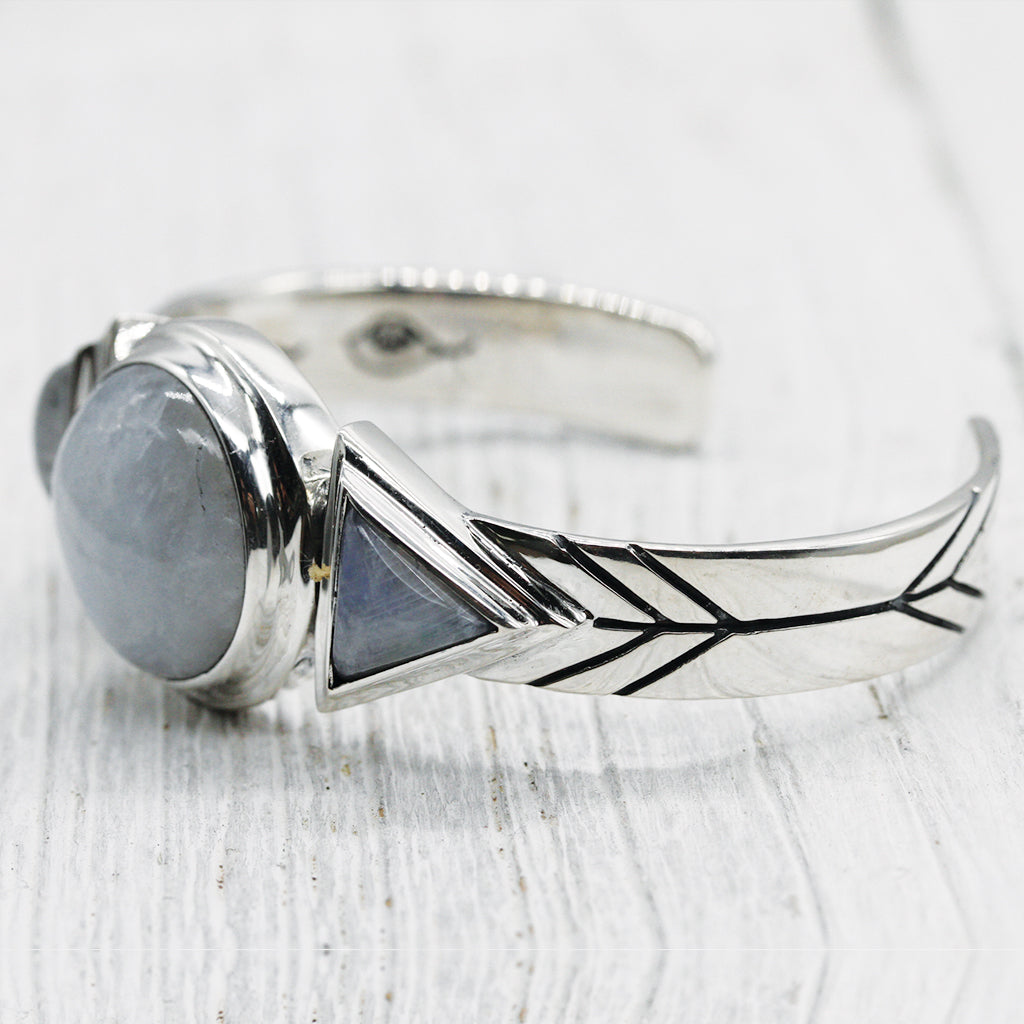 Hemisphere Cuff || Moonstone
