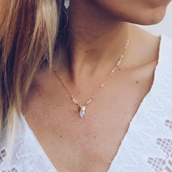 Moonstone Wand Necklace :: see more colors