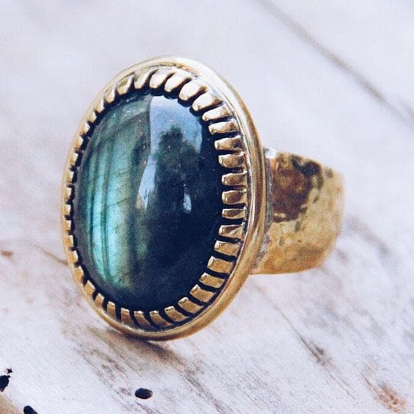 Labradorite Earth Ring || Men