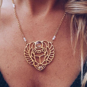 Scarab Necklace :: Gold