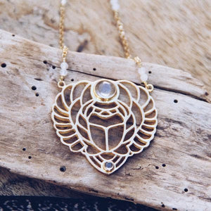 Scarab Necklace :: Gold