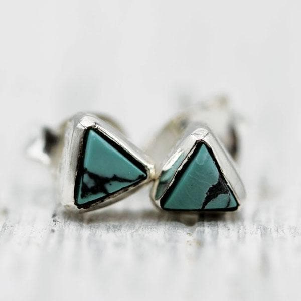 Petit Pyramid Earring : Turquoise