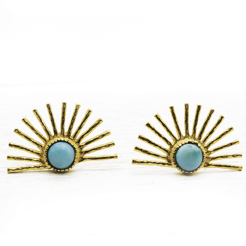 Light Ray Stud :: Larimar