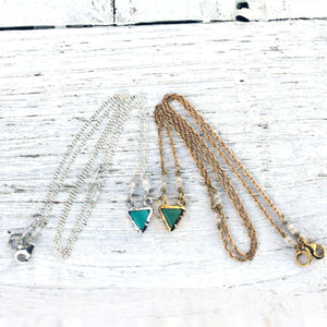 Turquoise Pyramid Necklace :: Petit