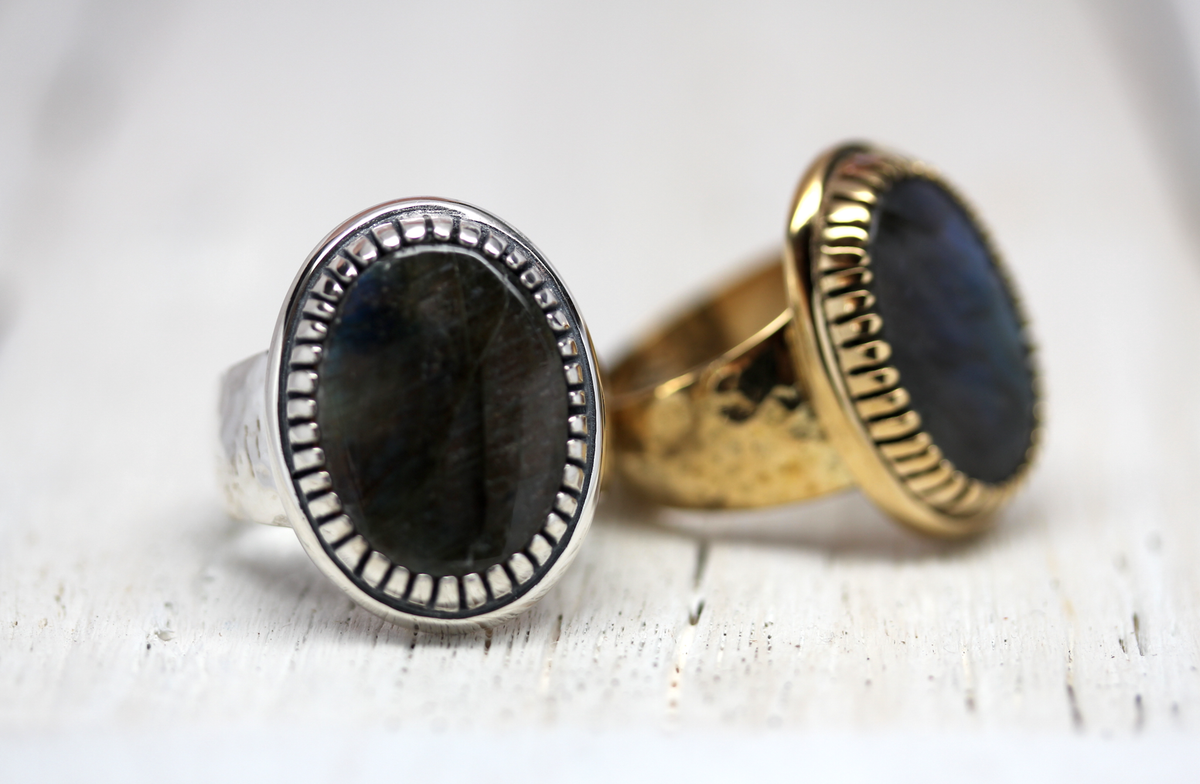 Labradorite Earth Ring || Men