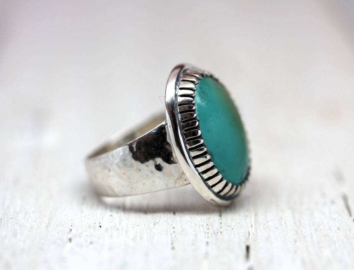 Turquoise Earth Ring || Men