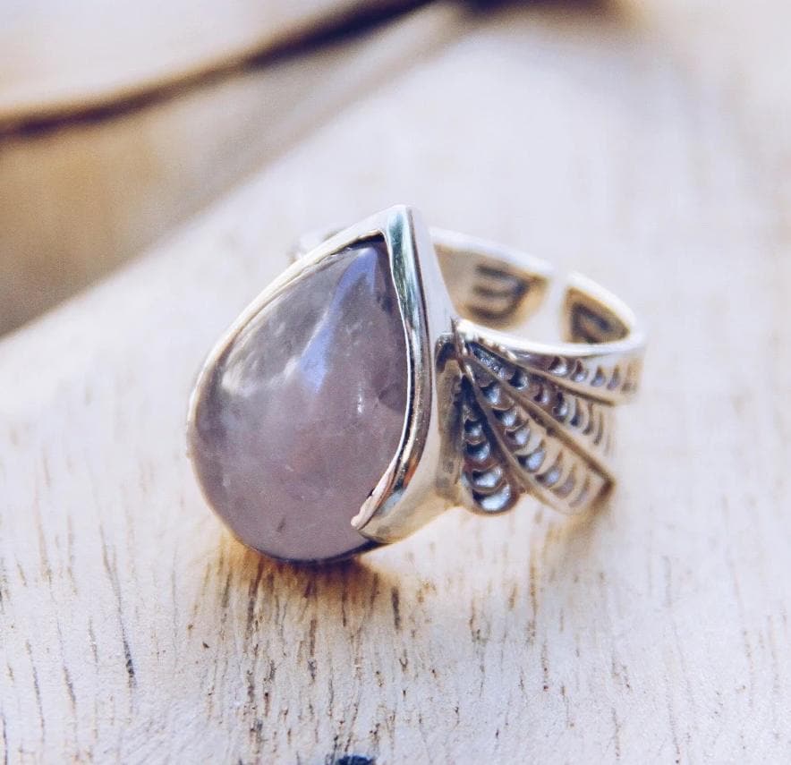 Grand Pyramid Studs : Rose Quartz - Bahgsu Jewels