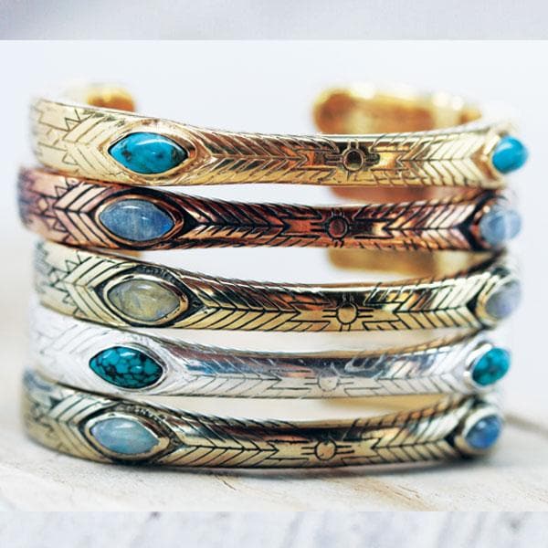 サーファーストリート人気【Bahgsu Jewels】Medicine Wheel Cuff Medicine Wheel Cuff || Men - Bahgsu