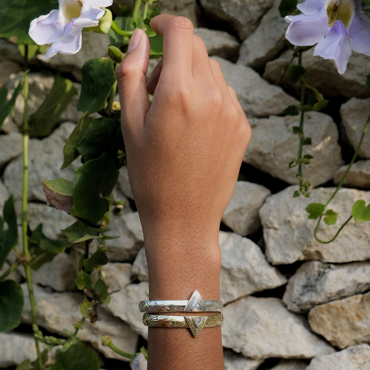 Hold Space Cuff || Moonstone