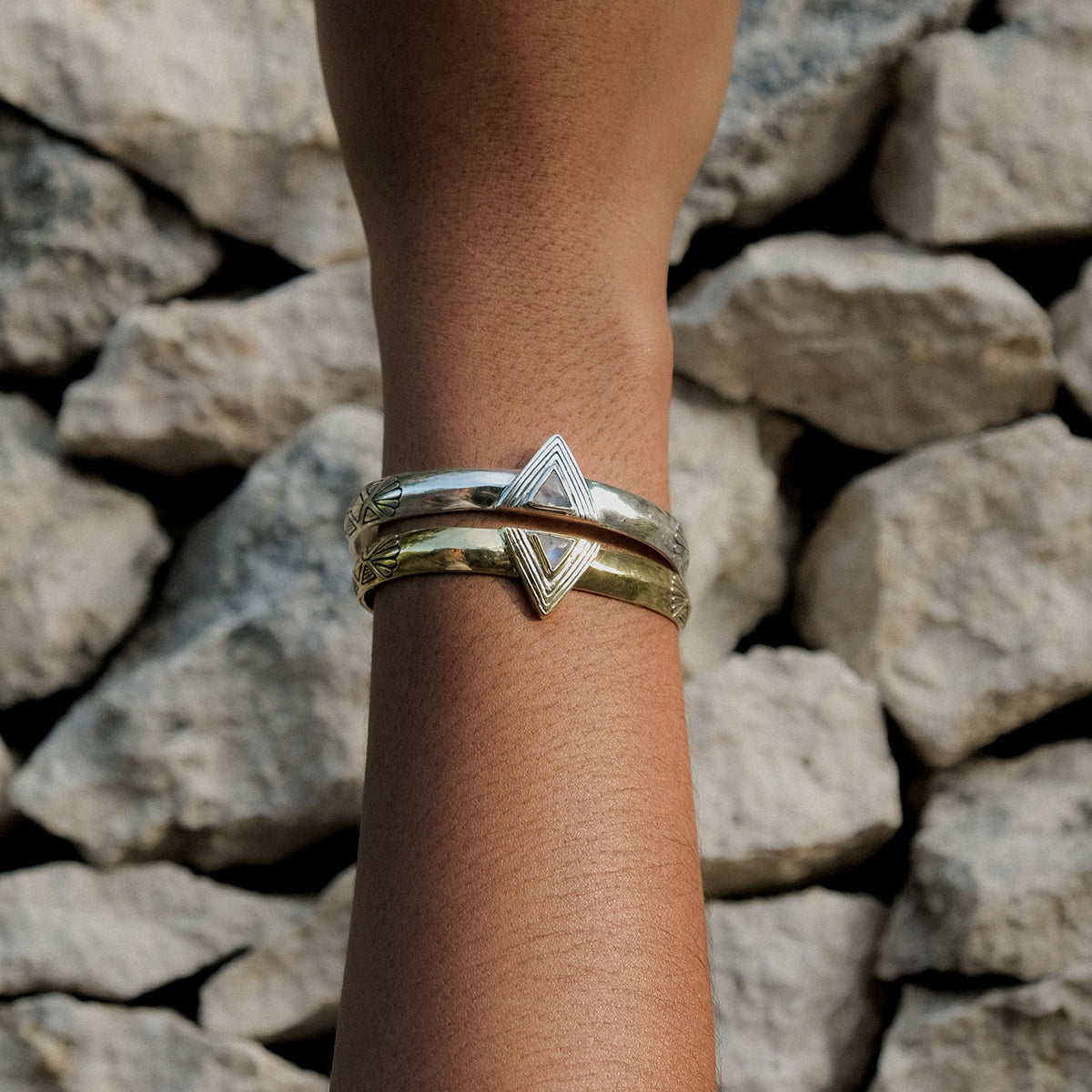 Hold Space Cuff || Moonstone