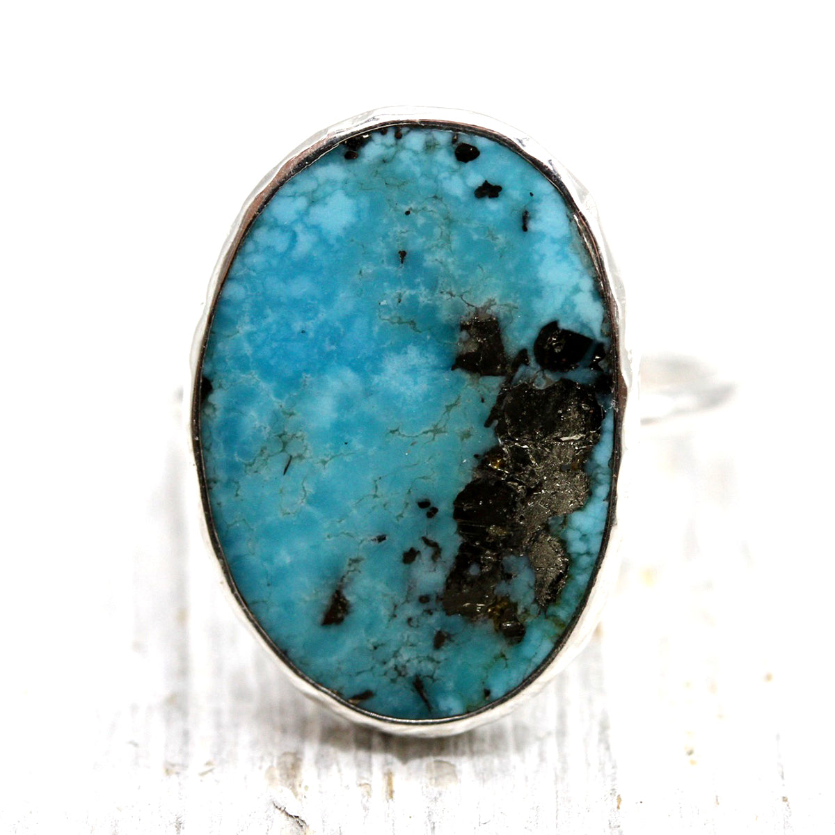 Lunar Chrysocolla Elfin Ring