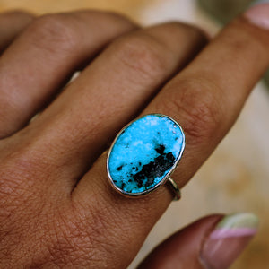 Lunar Chrysocolla Elfin Ring