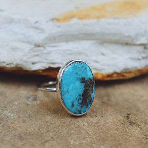 Lunar Chrysocolla Elfin Ring