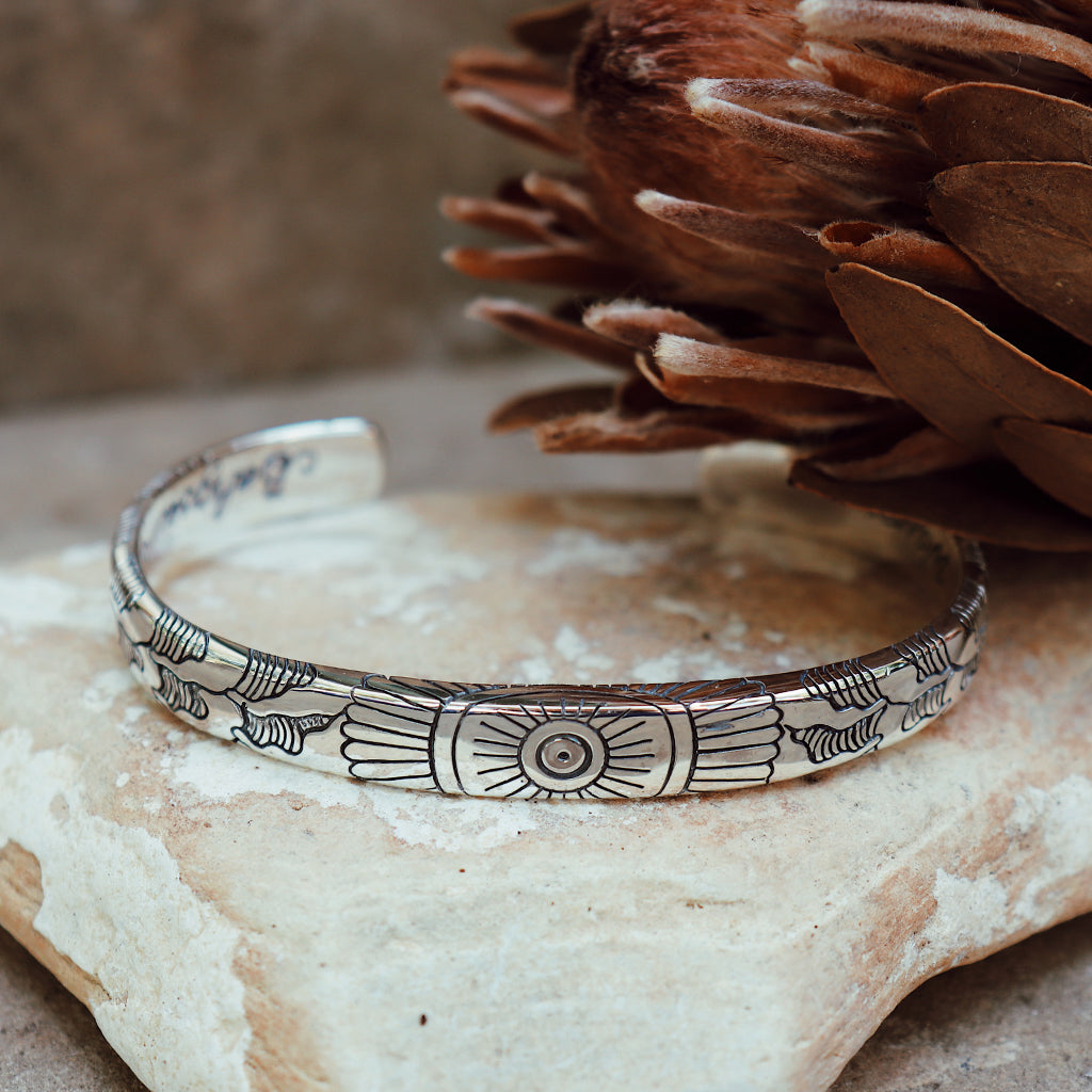 サーファー/STREET人気【Bahgsu Jewels】Light Waves Cuff SL Light Waves Cuff || Men - Bahgsu