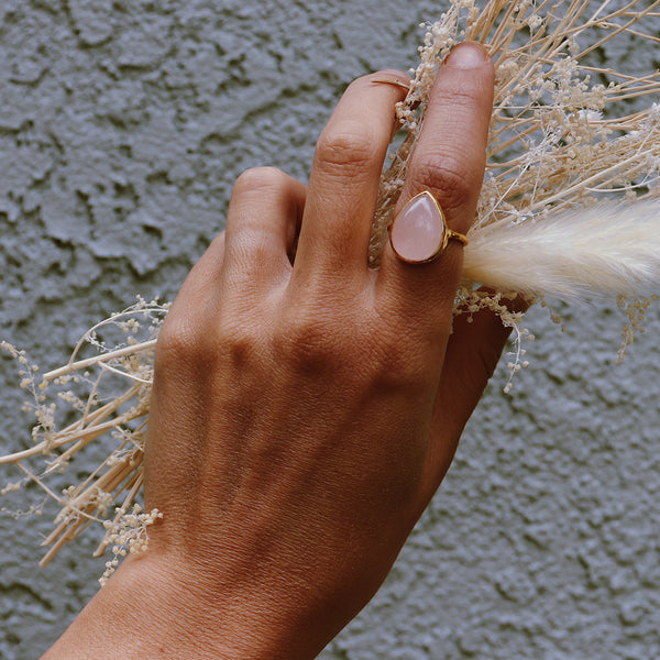 【Bahgsu Jewels】Spirit Rose Quartz Tearリング Spirit Ring || Rose Quartz Tear - Bahgsu