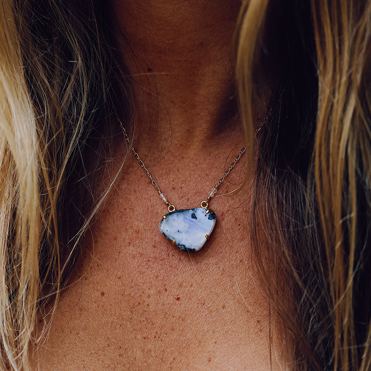 Moonstone Tourmaline Necklace