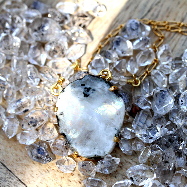 Natural Mystic Necklace :: Moonstone - Bahgsu Jewels