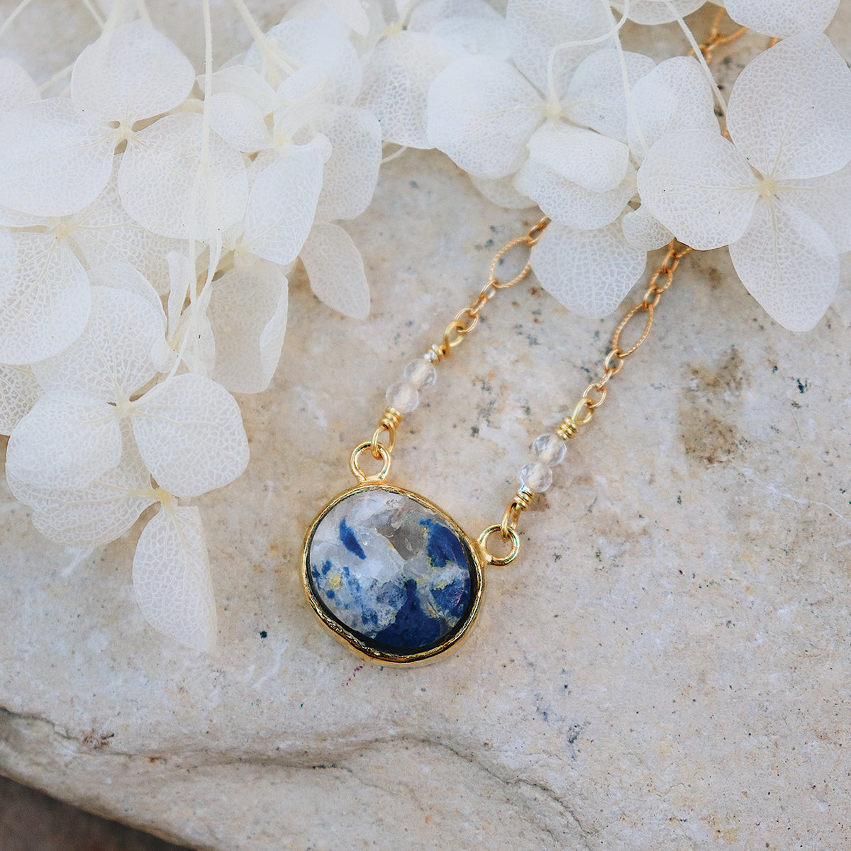 Dumortierite necklace hot sale