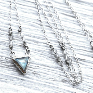 Moonstone Pyramid Necklace || Petit