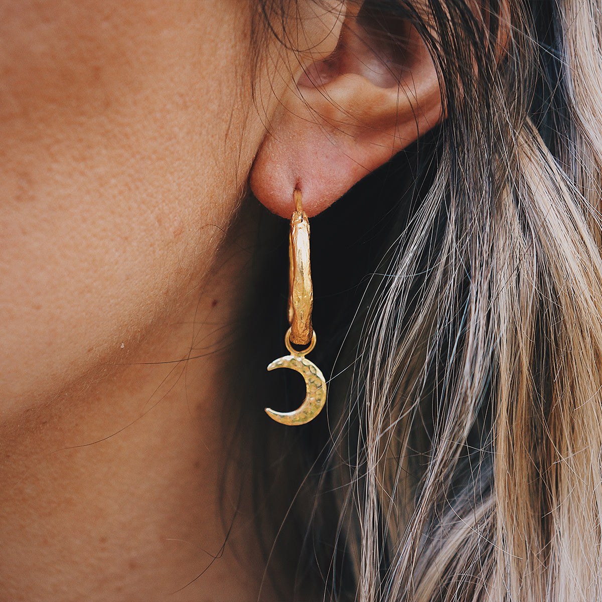 Charmed Hoops : Grand w/ Crescent Moon