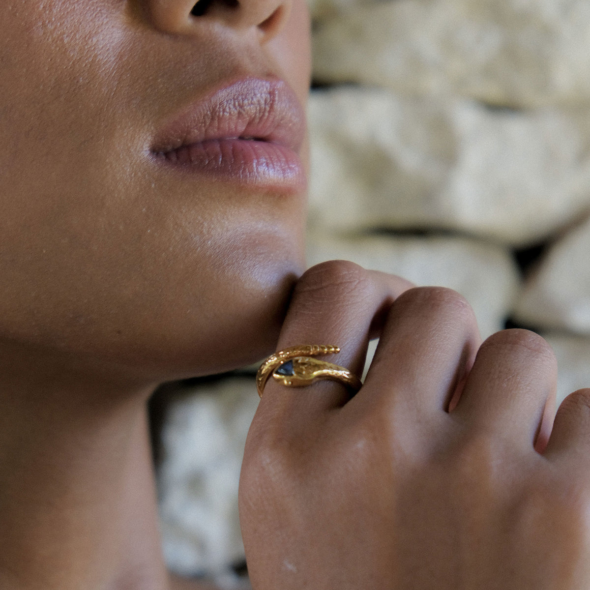 Serpent Ring || labradorite