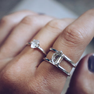 Herkimer Diamond Ring :: Silver